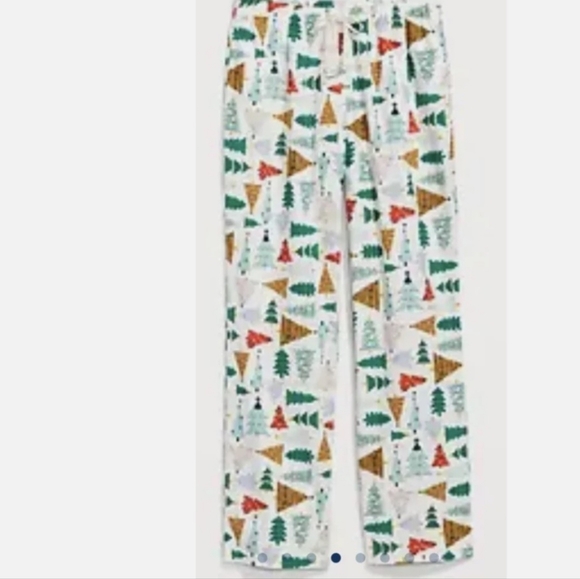 NWT OLD NAVY womens mid-rise flannel pants. O Christmas Tree print. Size XXL. - Picture 2 of 9